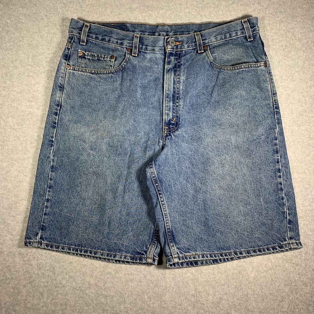 Levi’s 550 Jean Shorts Relaxed Fit Men’s Sz 38 Denim Blue Jean Jorts Preowned